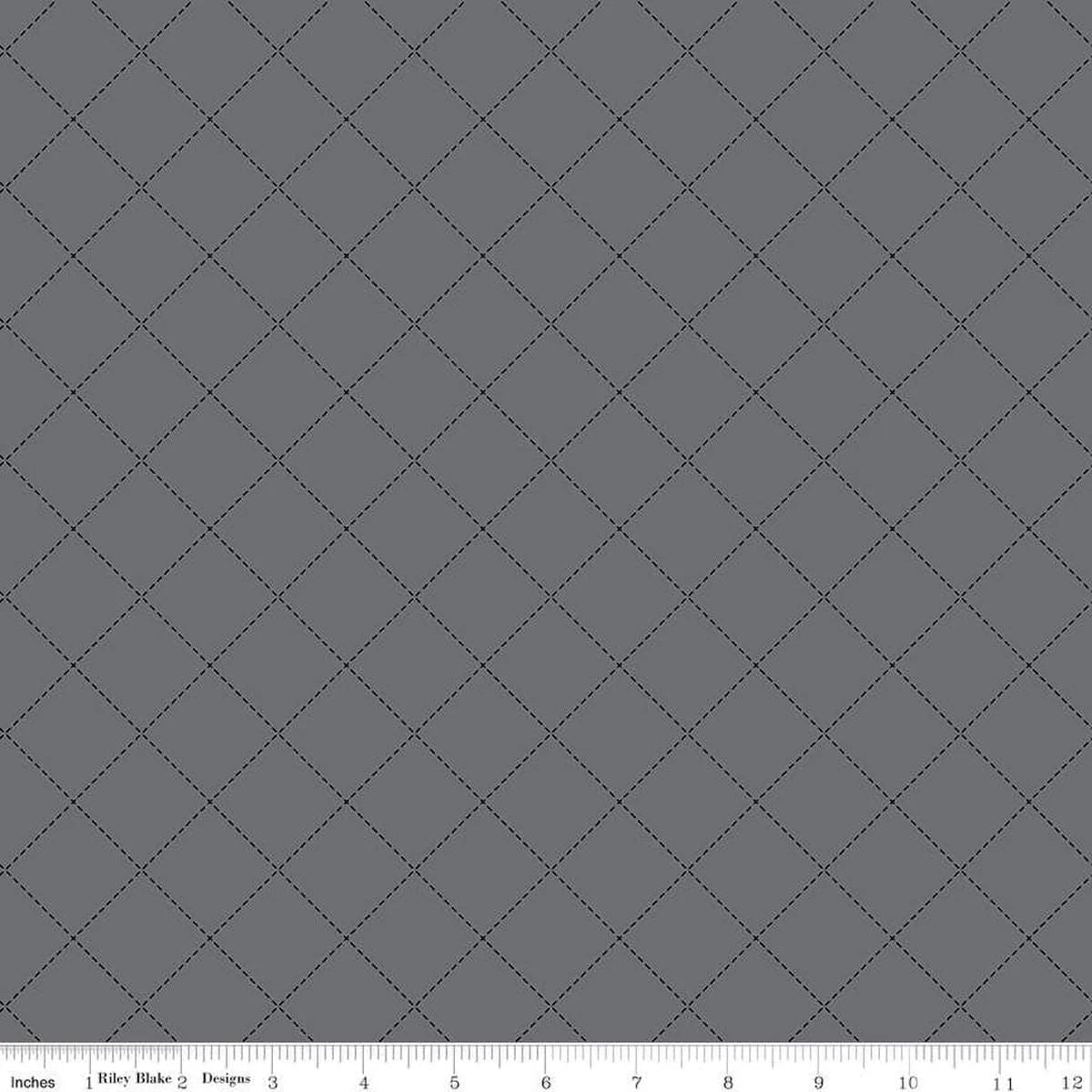 Blackout Stitch | Gray 1/2 yard - The QuilTea Corner