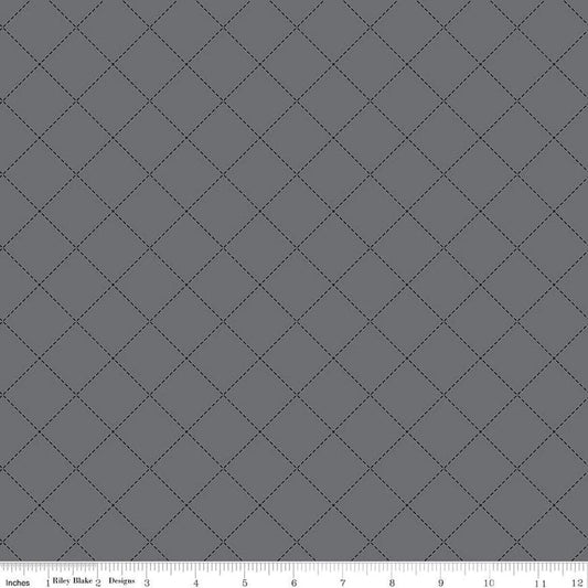 Blackout Stitch | Gray 1/2 yard - The QuilTea Corner