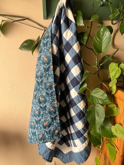 Blue Gingham Checkered Baby - The QuilTea Corner