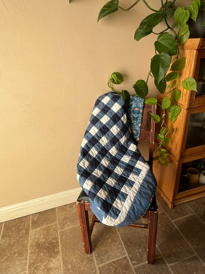 Blue Gingham Checkered Baby - The QuilTea Corner