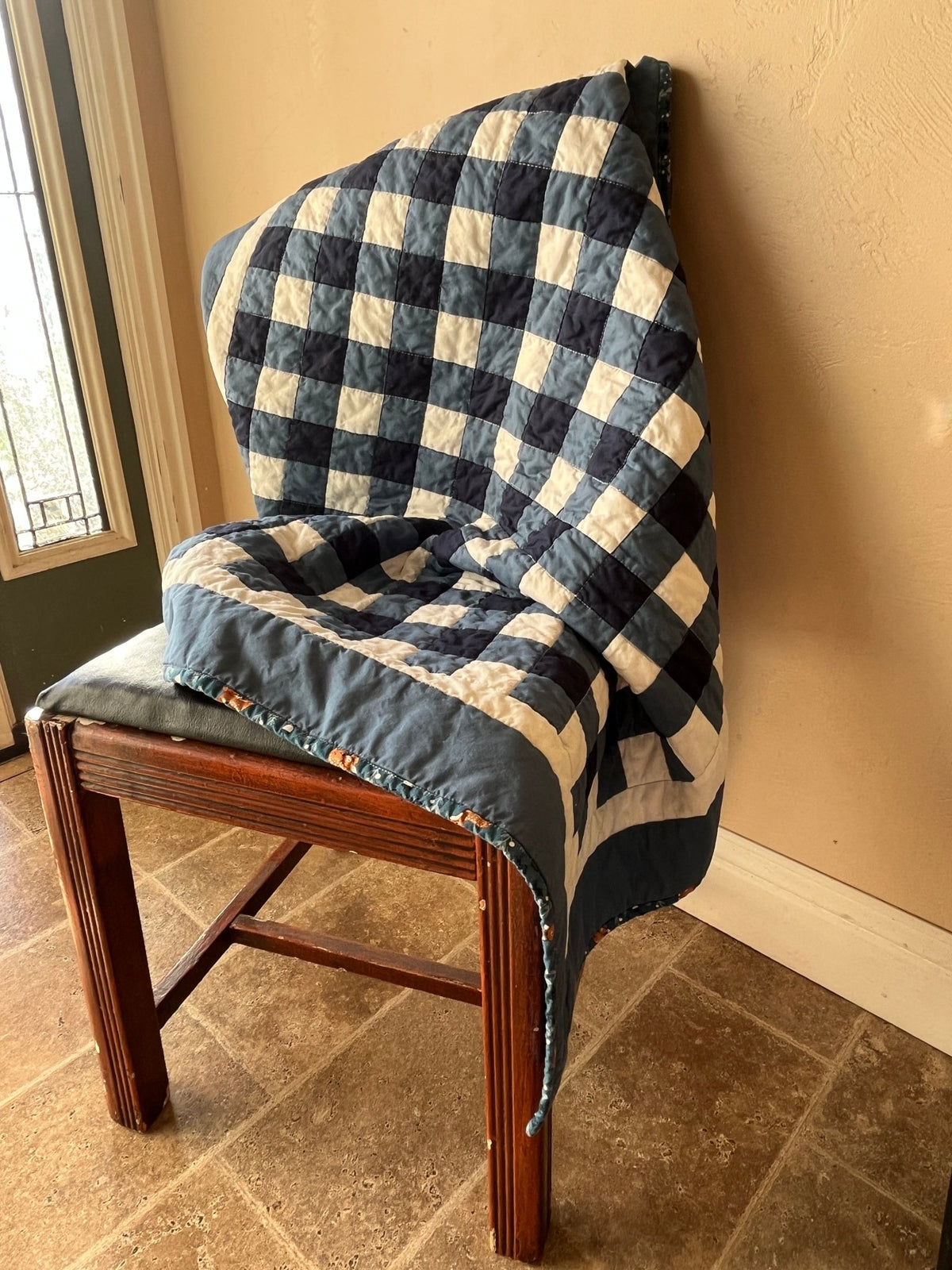 Blue Gingham Checkered Baby - The QuilTea Corner