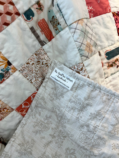 Bookish Checkered Throw Sized Cozy Lap Quilt - The QuilTea Corner