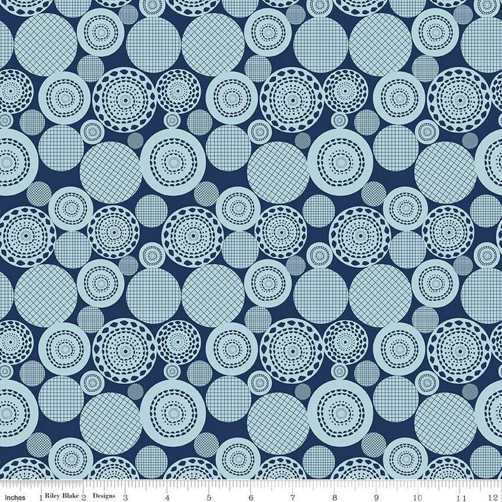 Butterfly Blossom| Navy 1/2 yard - The QuilTea Corner
