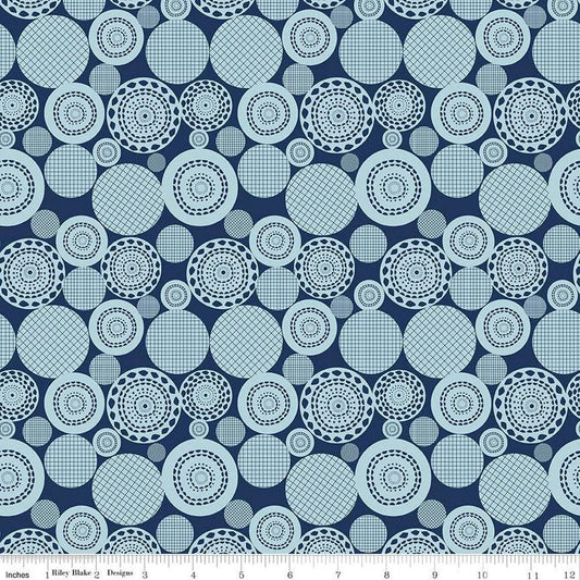 Butterfly Blossom| Navy 1/2 yard - The QuilTea Corner