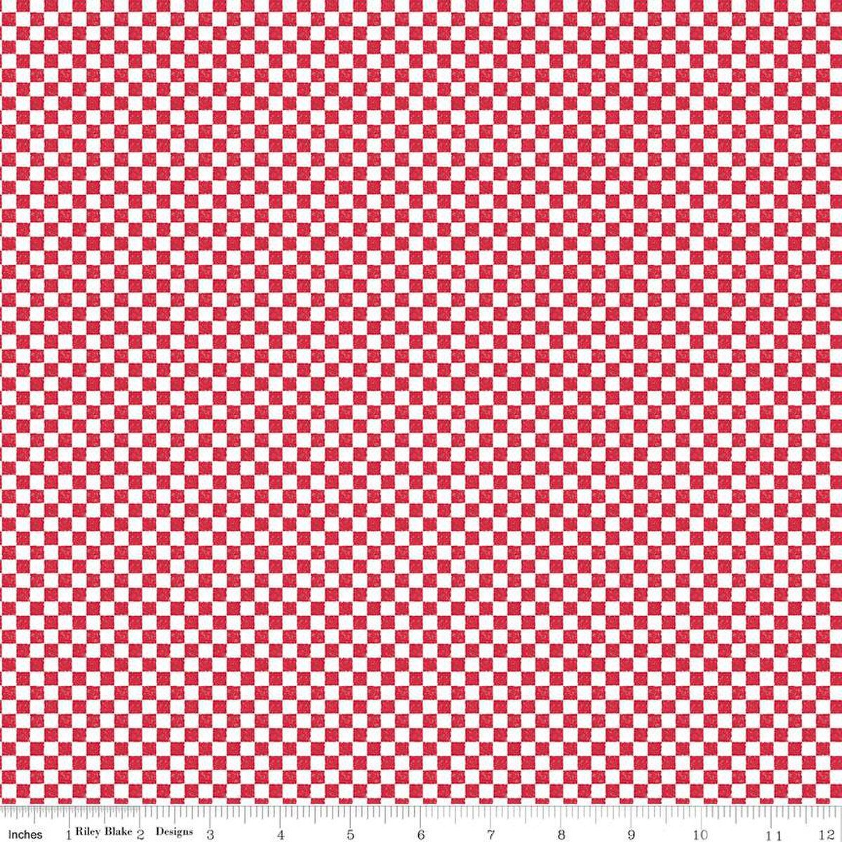 Check Please! 1/4" Check Red - The QuilTea Corner
