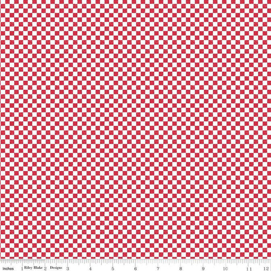 Check Please! 1/4" Check Red - The QuilTea Corner