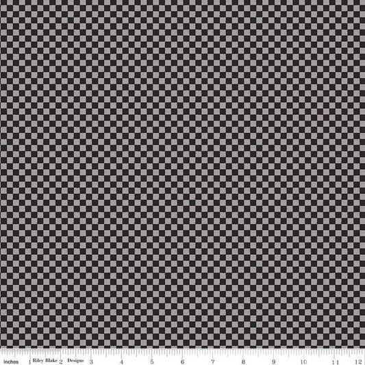 Check Please! 1/4" Tone - on - Tone Check Black - The QuilTea Corner