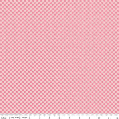 Check Please! 1/4" Tone - on - Tone Check Sugar Pink - The QuilTea Corner