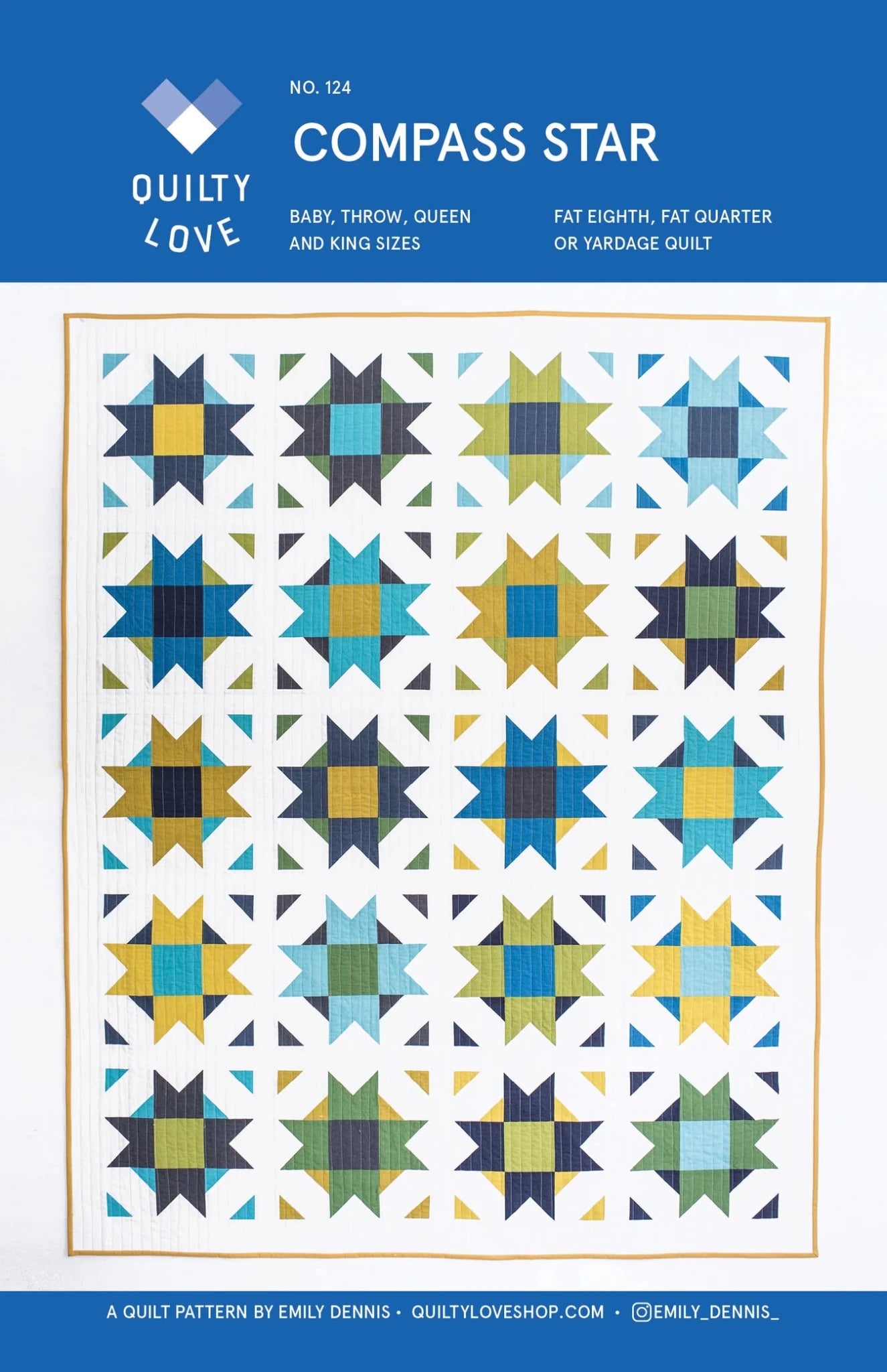 Compass Star PAPER Quilt Pattern - The QuilTea Corner