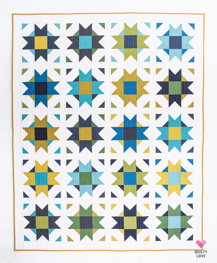 Compass Star PAPER Quilt Pattern - The QuilTea Corner