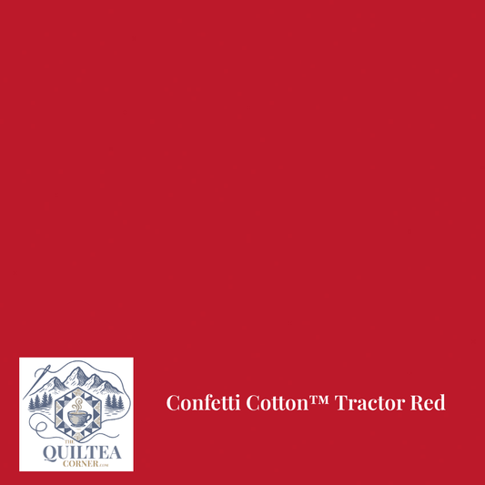 Confetti Cotton™ Tractor Red - The QuilTea Corner