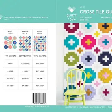 Cross Tile Quilt PAPER Quilt Pattern - The QuilTea Corner