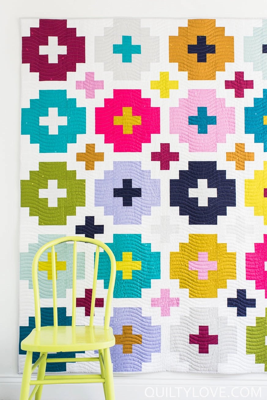 Cross Tile Quilt PAPER Quilt Pattern - The QuilTea Corner