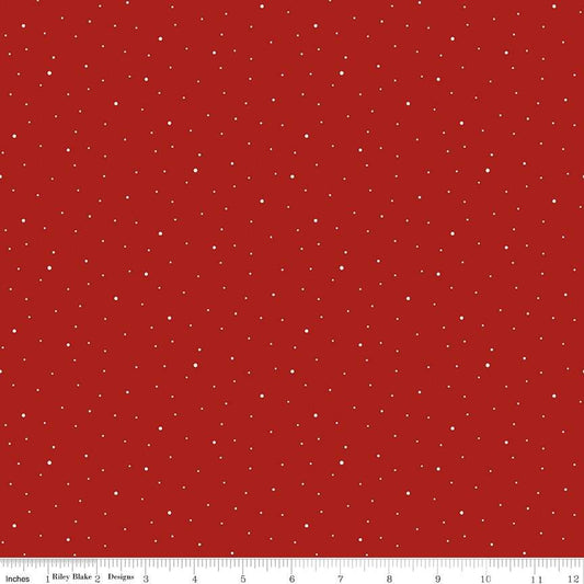 Dabble Dot 108” Wide Back | Barn Red 3 yard cut - The QuilTea Corner