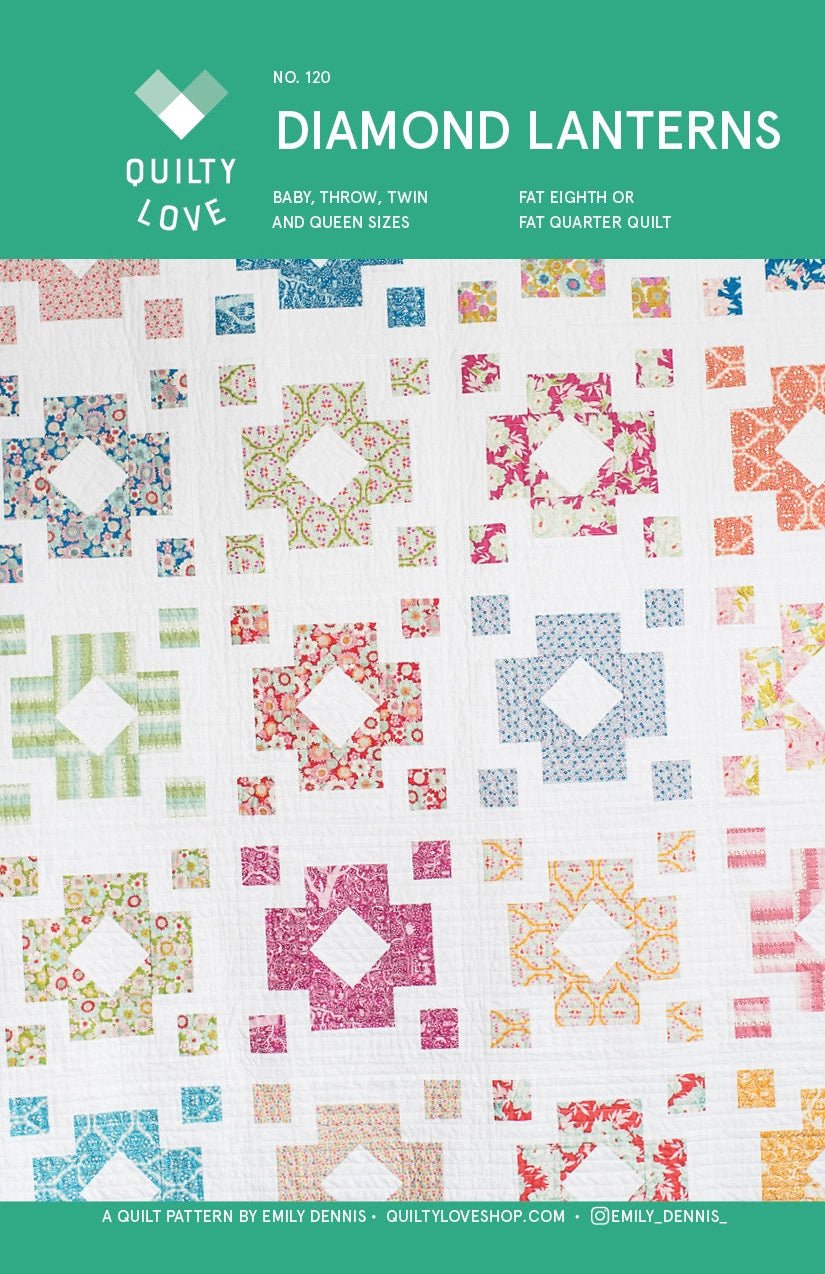 Diamond Lanterns PAPER Quilt Pattern - The QuilTea Corner