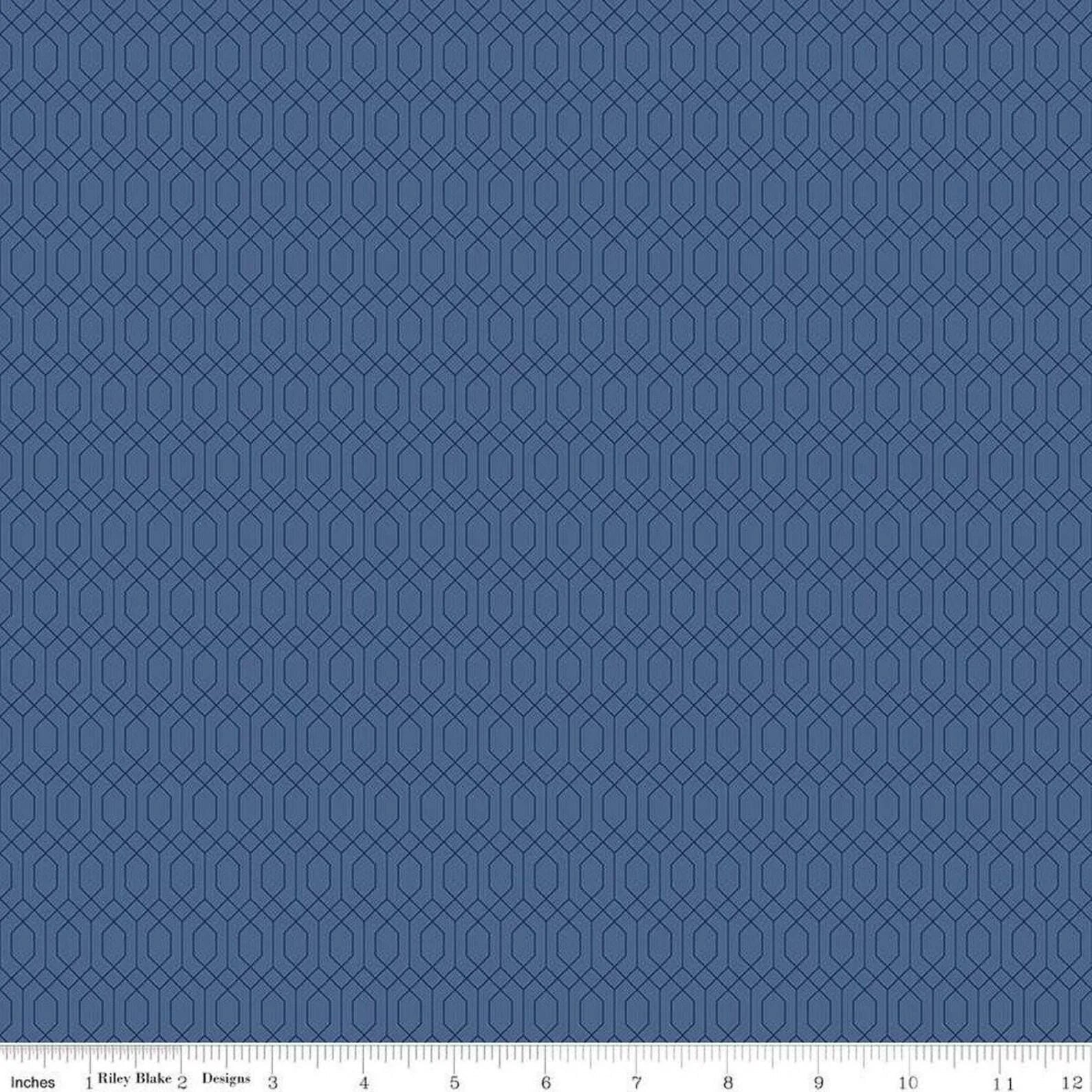 Essence Lattice | Denim 1/2 yard - The QuilTea Corner