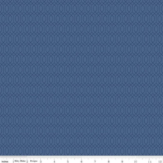 Essence Lattice | Denim 1/2 yard - The QuilTea Corner