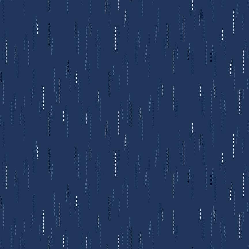 Essence Raindrops | Navy 1/2 yard - The QuilTea Corner