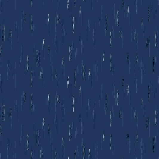 Essence Raindrops | Navy 1/2 yard - The QuilTea Corner