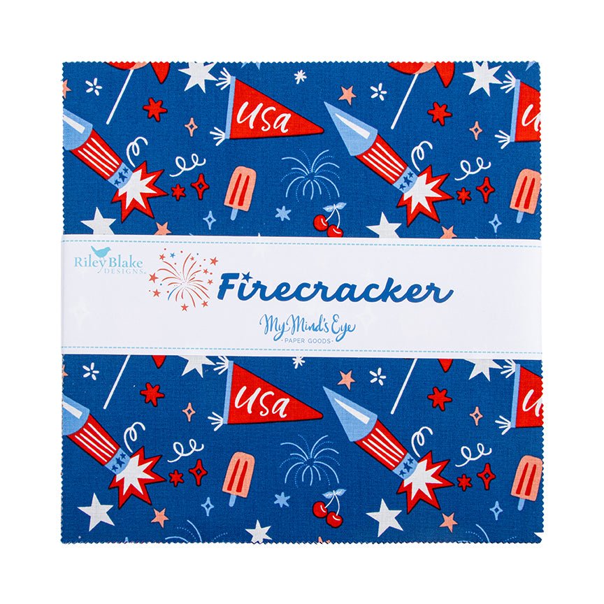Firecracker 10 Inch Stacker, 42 Pcs. - The QuilTea Corner
