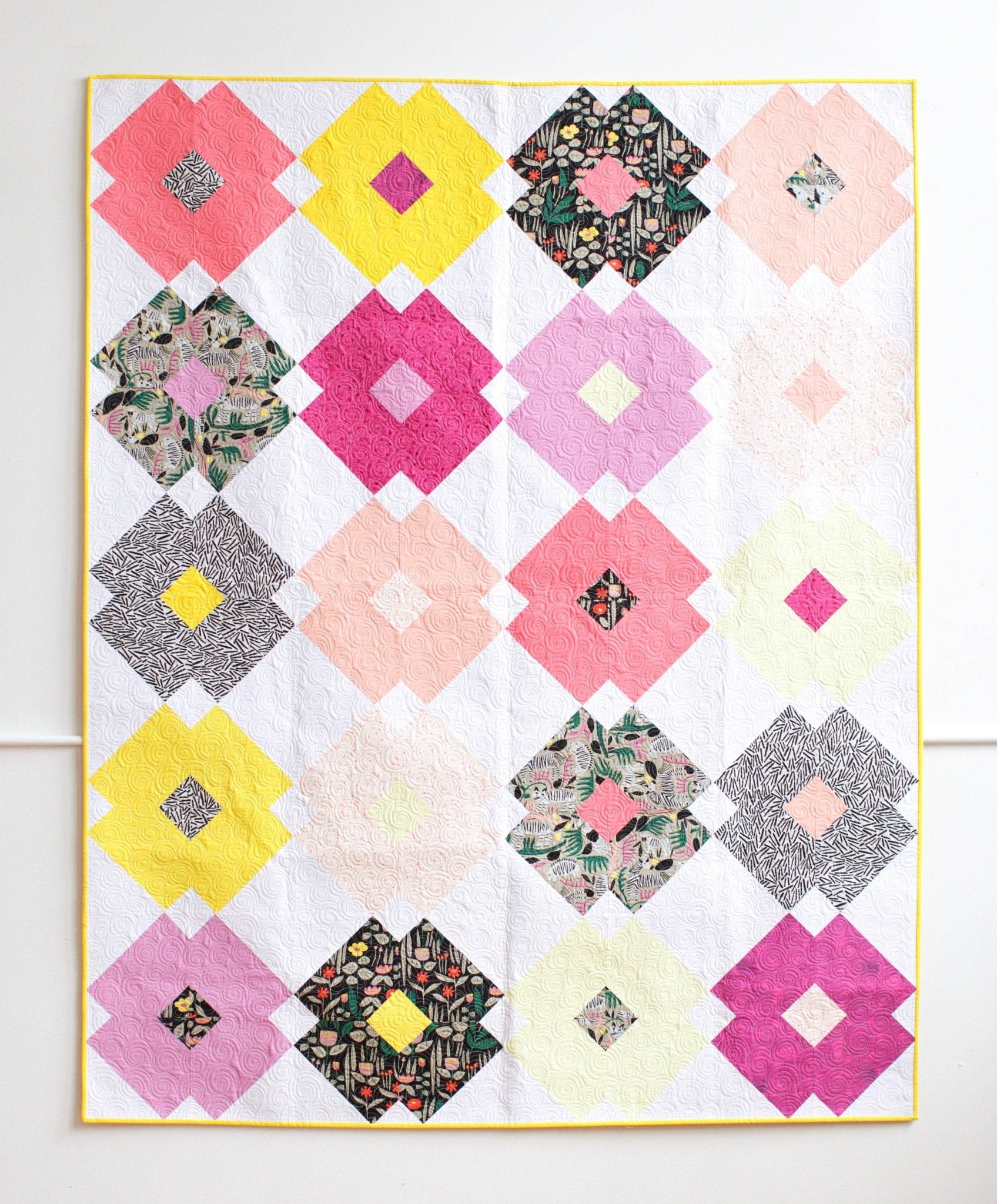 Flower Tile Quilt Pattern - Printed - The QuilTea Corner