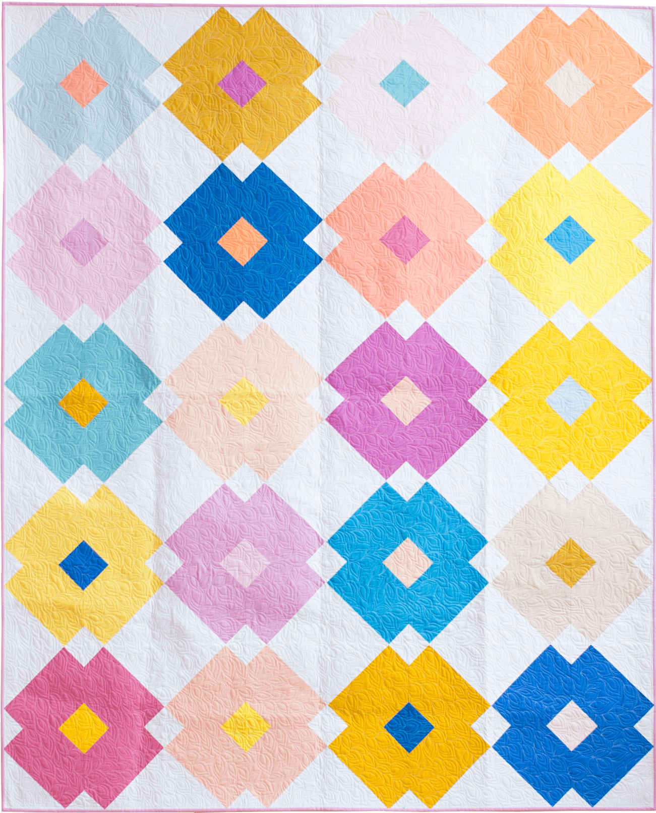Flower Tile Quilt Pattern - Printed - The QuilTea Corner