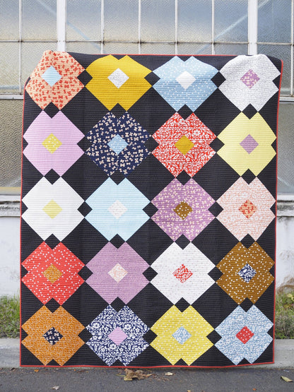 Flower Tile Quilt Pattern - Printed - The QuilTea Corner