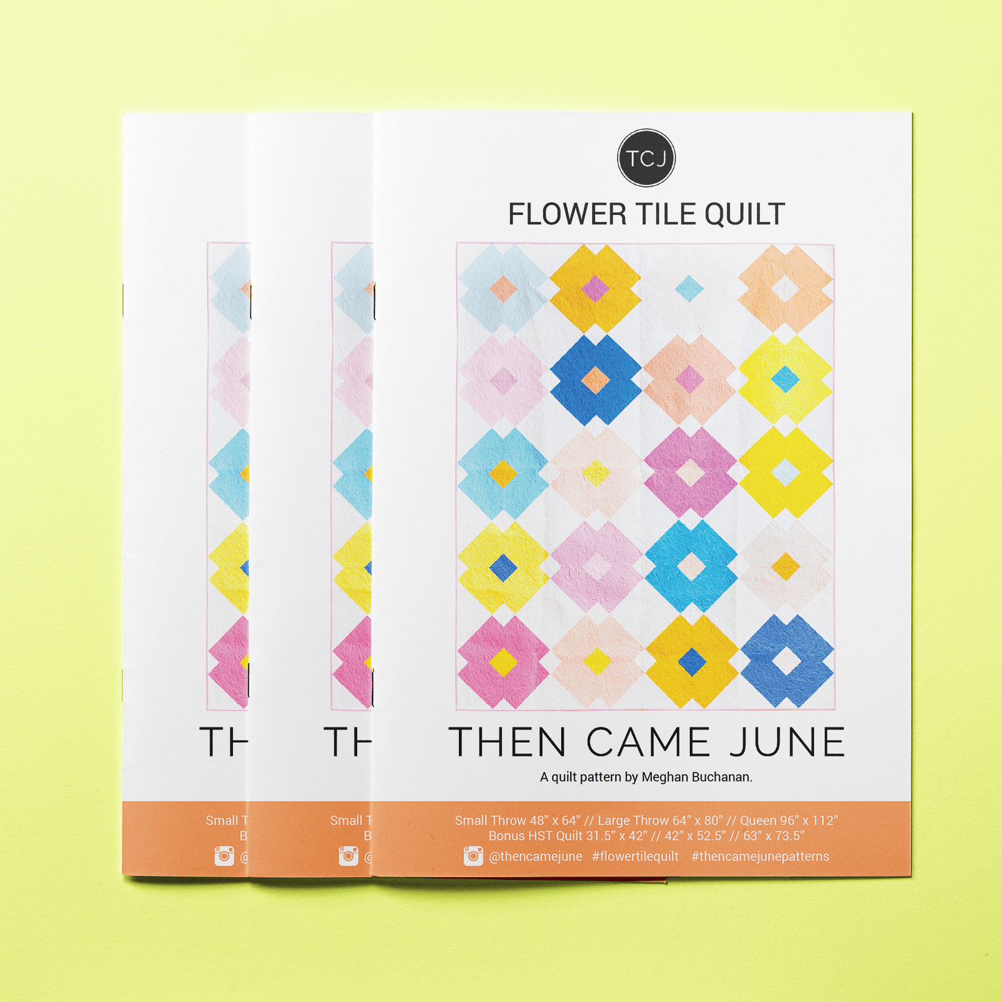 Flower Tile Quilt Pattern - Printed - The QuilTea Corner