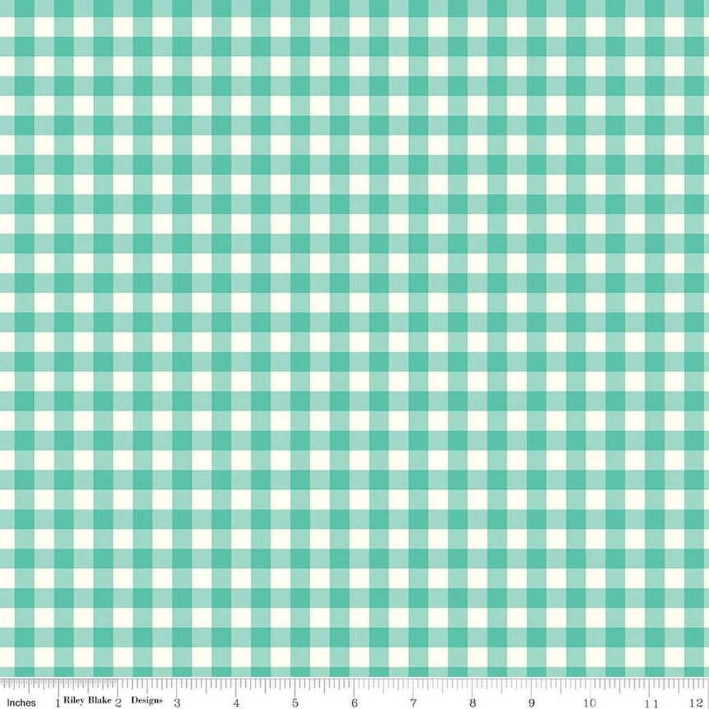 Gingham Cottage Gingham | Seaglass 1/2 yard - The QuilTea Corner