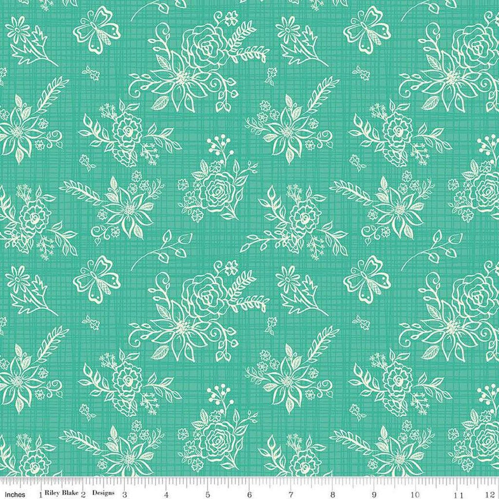 Gingham Cottage Tonal | Seaglass 1/2 yard - The QuilTea Corner