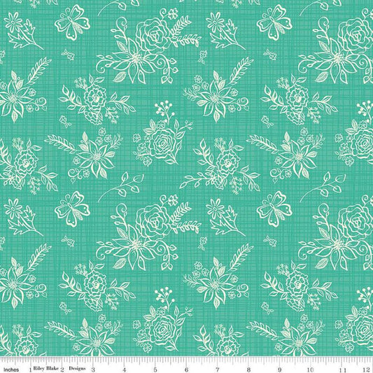 Gingham Cottage Tonal | Seaglass 1/2 yard - The QuilTea Corner