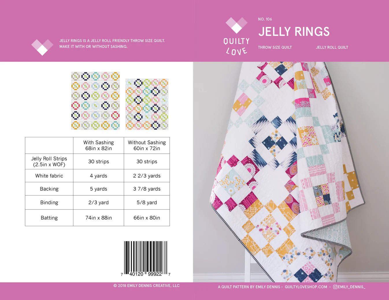 Jelly Rings PAPER Quilt Pattern - The QuilTea Corner