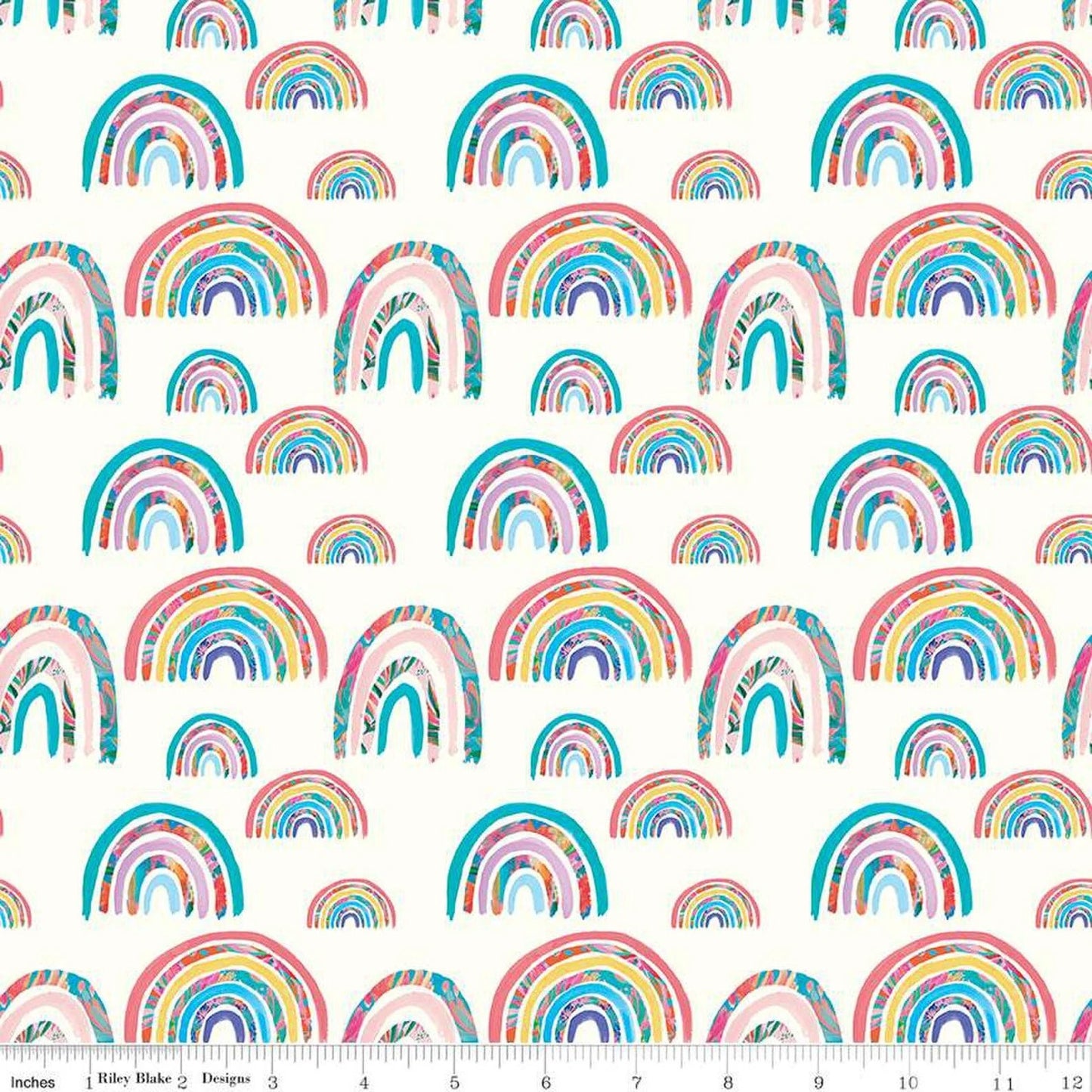 Kindness Always Rainbow | Cloud 1/2 yard - The QuilTea Corner