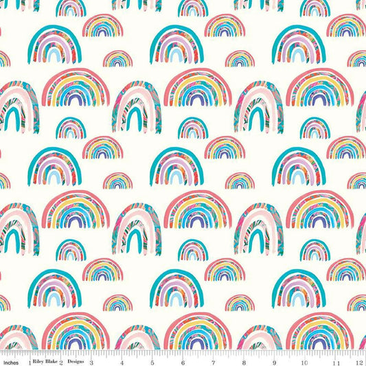 Kindness Always Rainbow | Cloud 1/2 yard - The QuilTea Corner
