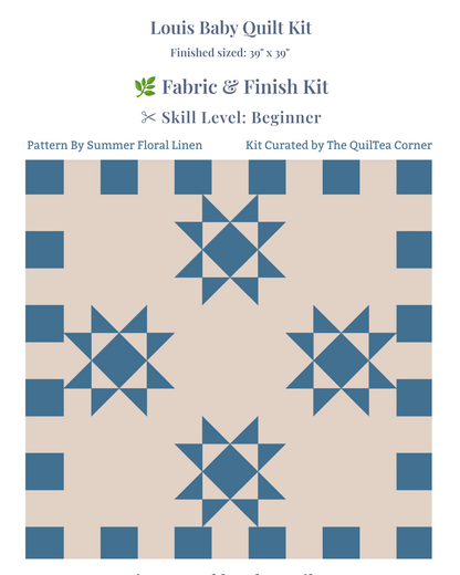Louis Quilt Kit | Baby Size, All Fabrics Included - The QuilTea Corner