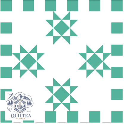 Louis Quilt Kit Green | Baby Size, All Fabrics Included - The QuilTea Corner