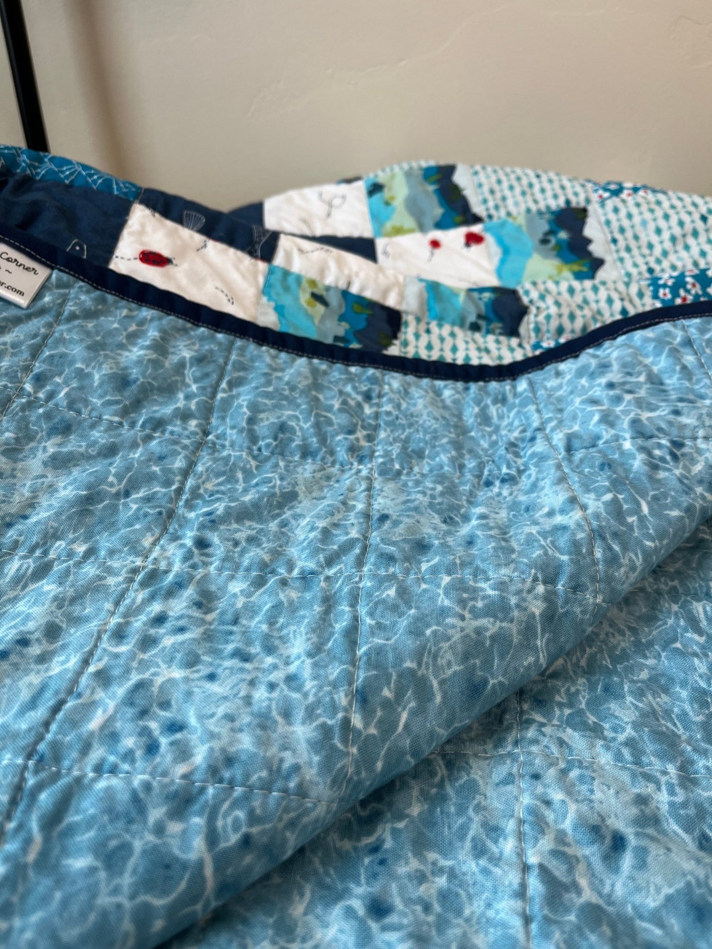 Patchwork Baby Quilt & Book Bundle – Catch and Release Fishing Theme 🎣 - The QuilTea Corner