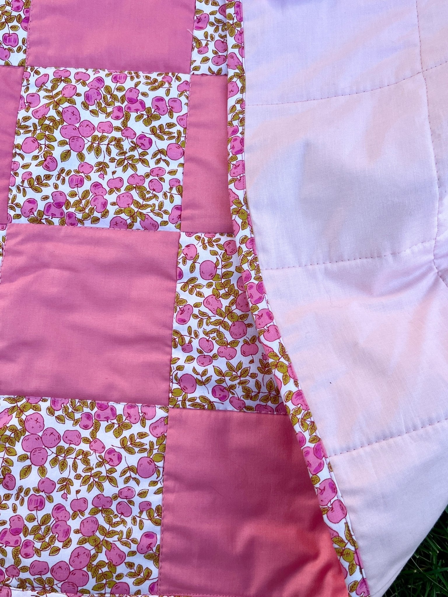 Pink Large Checkered Baby - The QuilTea Corner