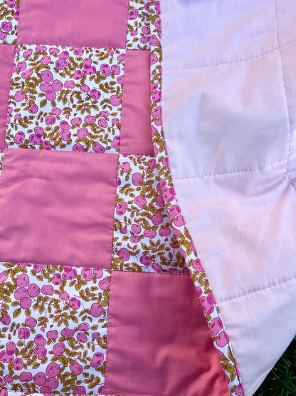 Pink Large Checkered Baby - The QuilTea Corner