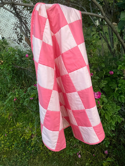 Pink Large Checkered Baby - The QuilTea Corner