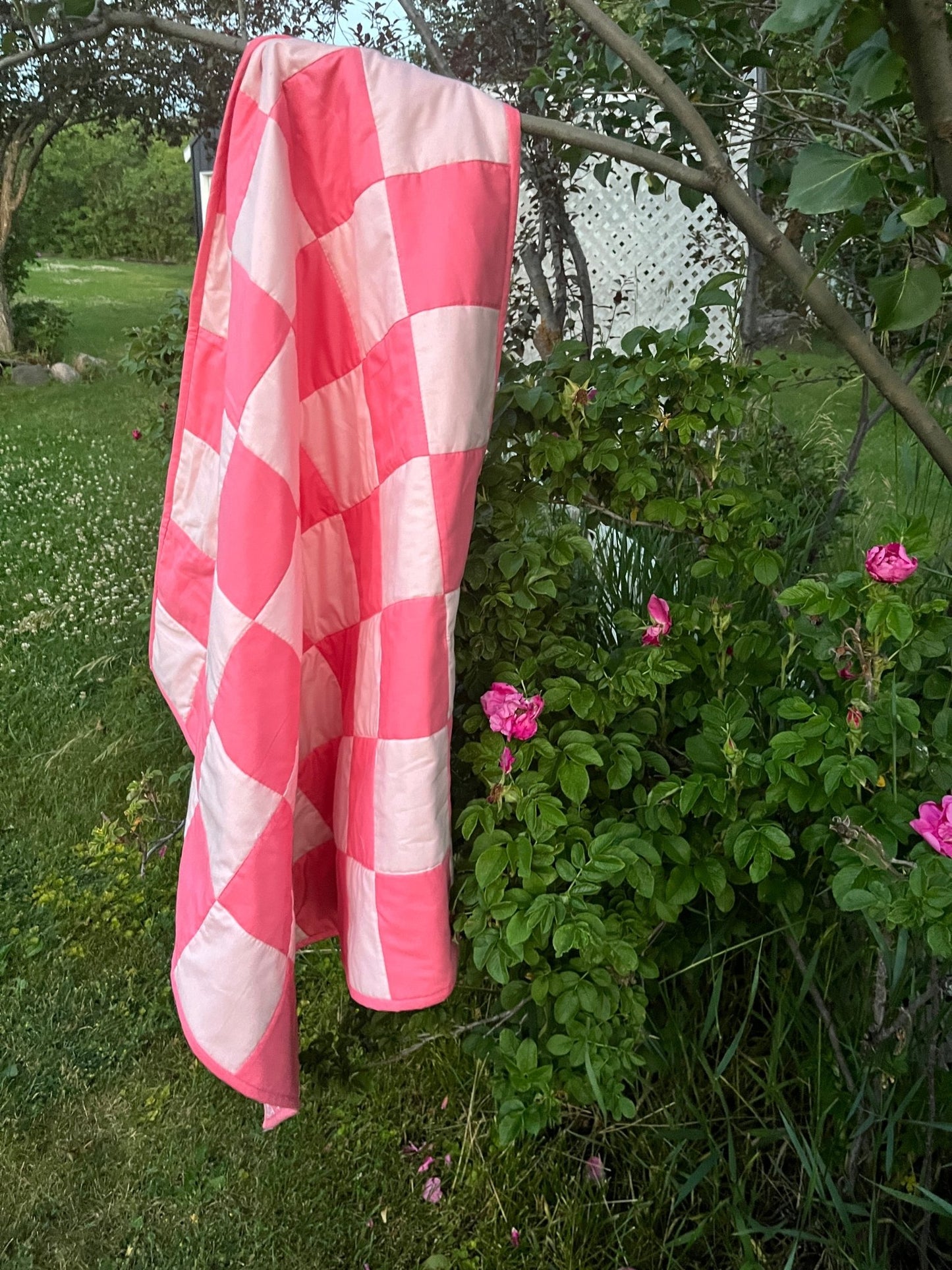 Pink Large Checkered Baby - The QuilTea Corner