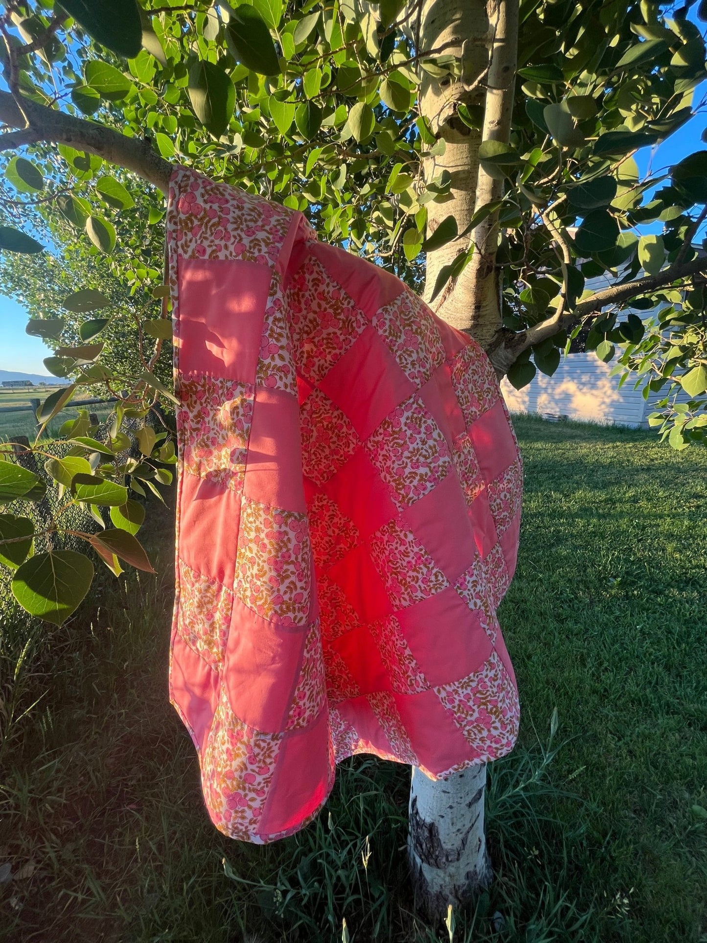 Pink Large Checkered Baby - The QuilTea Corner