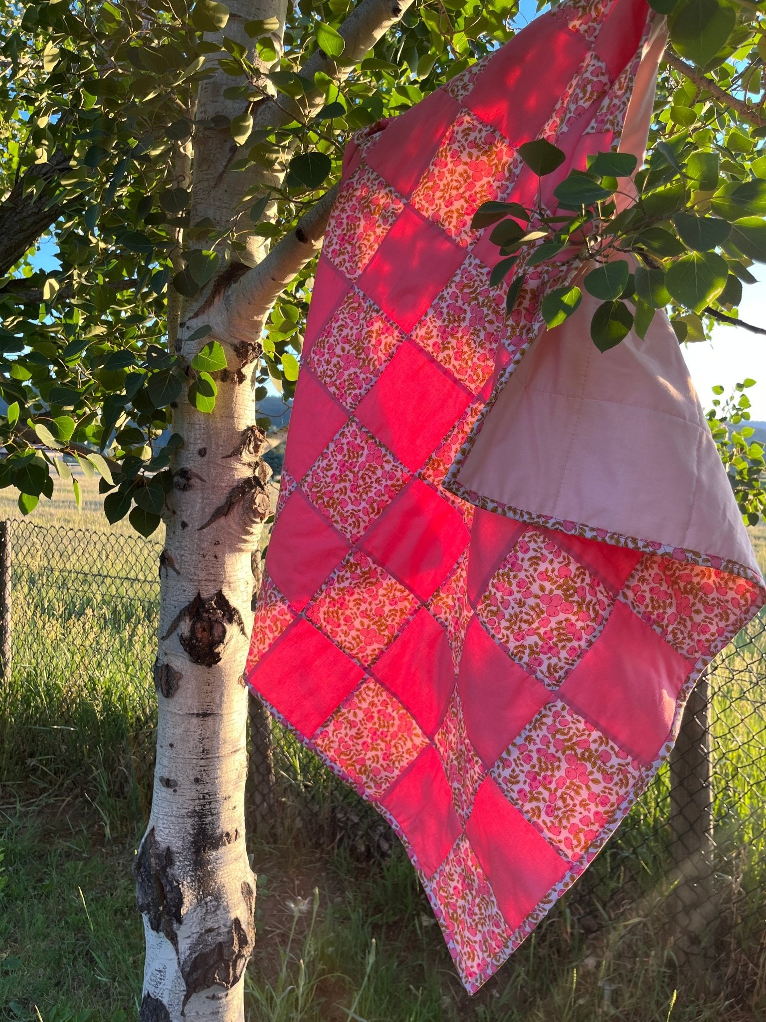 Pink Large Checkered Baby - The QuilTea Corner