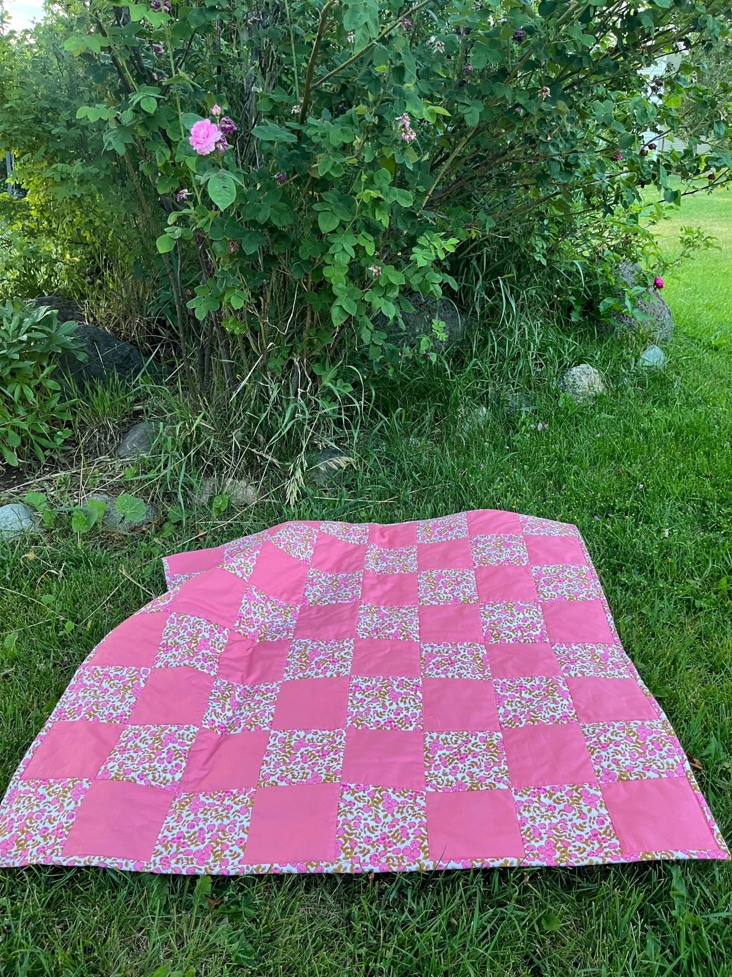 Pink Large Checkered Baby - The QuilTea Corner