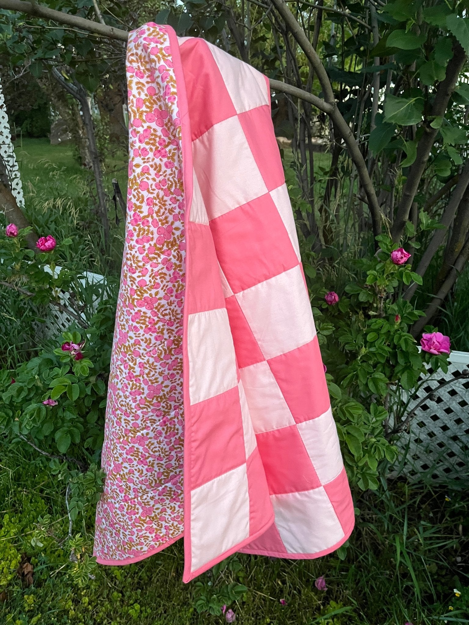 Pink Large Checkered Baby - The QuilTea Corner