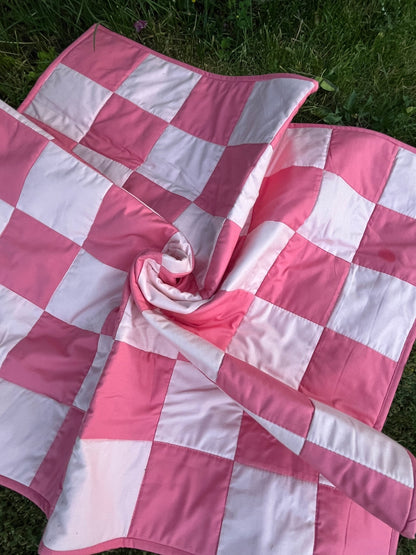 Pink Large Checkered Baby - The QuilTea Corner