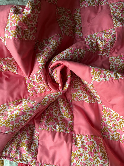 Pink Large Checkered Baby - The QuilTea Corner