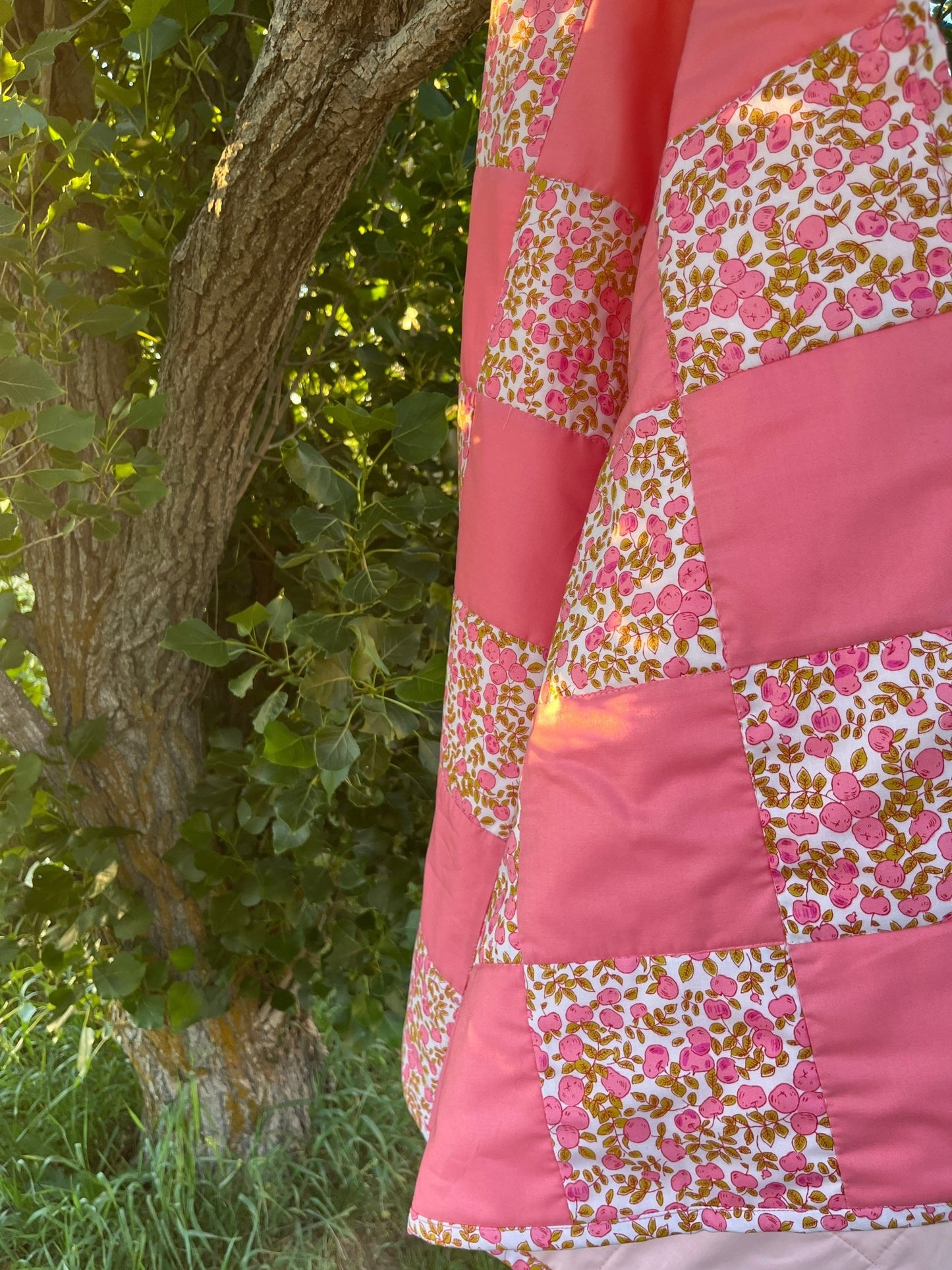 Pink Large Checkered Baby - The QuilTea Corner