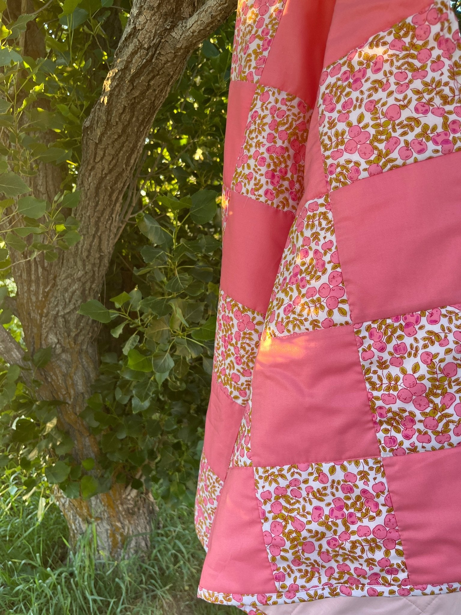 Pink Large Checkered Baby - The QuilTea Corner