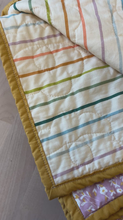 Daisy Floral Baby Quilt and "Will You Be My Friend?" Book Bundle